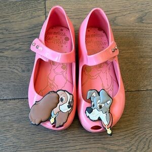 Mini Melissa Pink Lady and the Tramp Kids Dress Shoes
